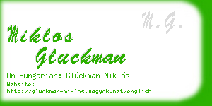 miklos gluckman business card